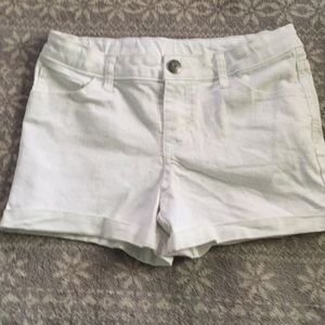 White jean shorts